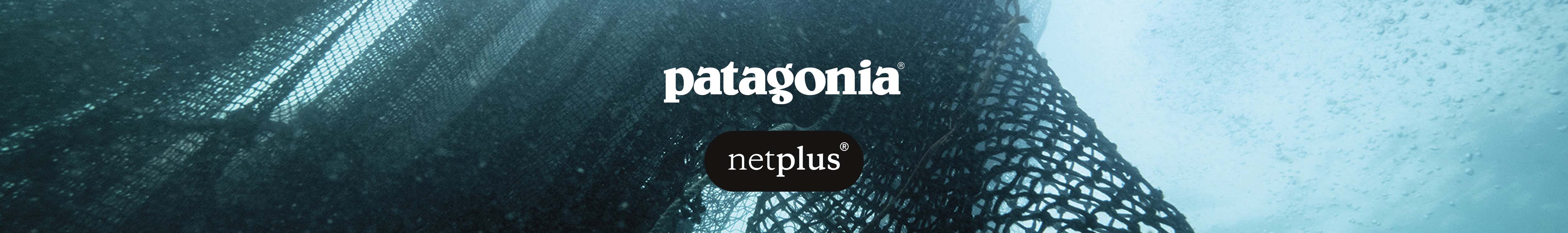 netting background with patagonia text 