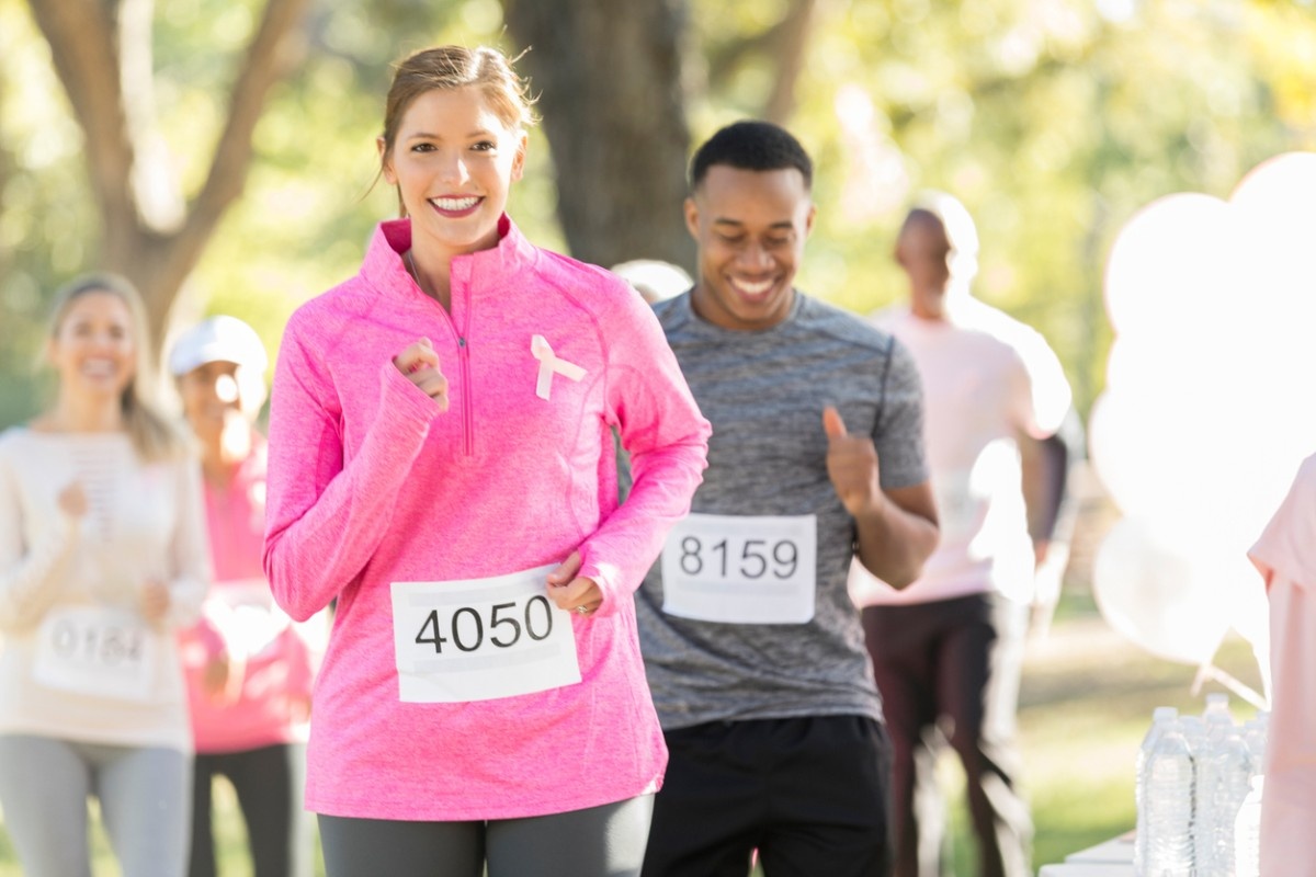 People running in the Race For Life 