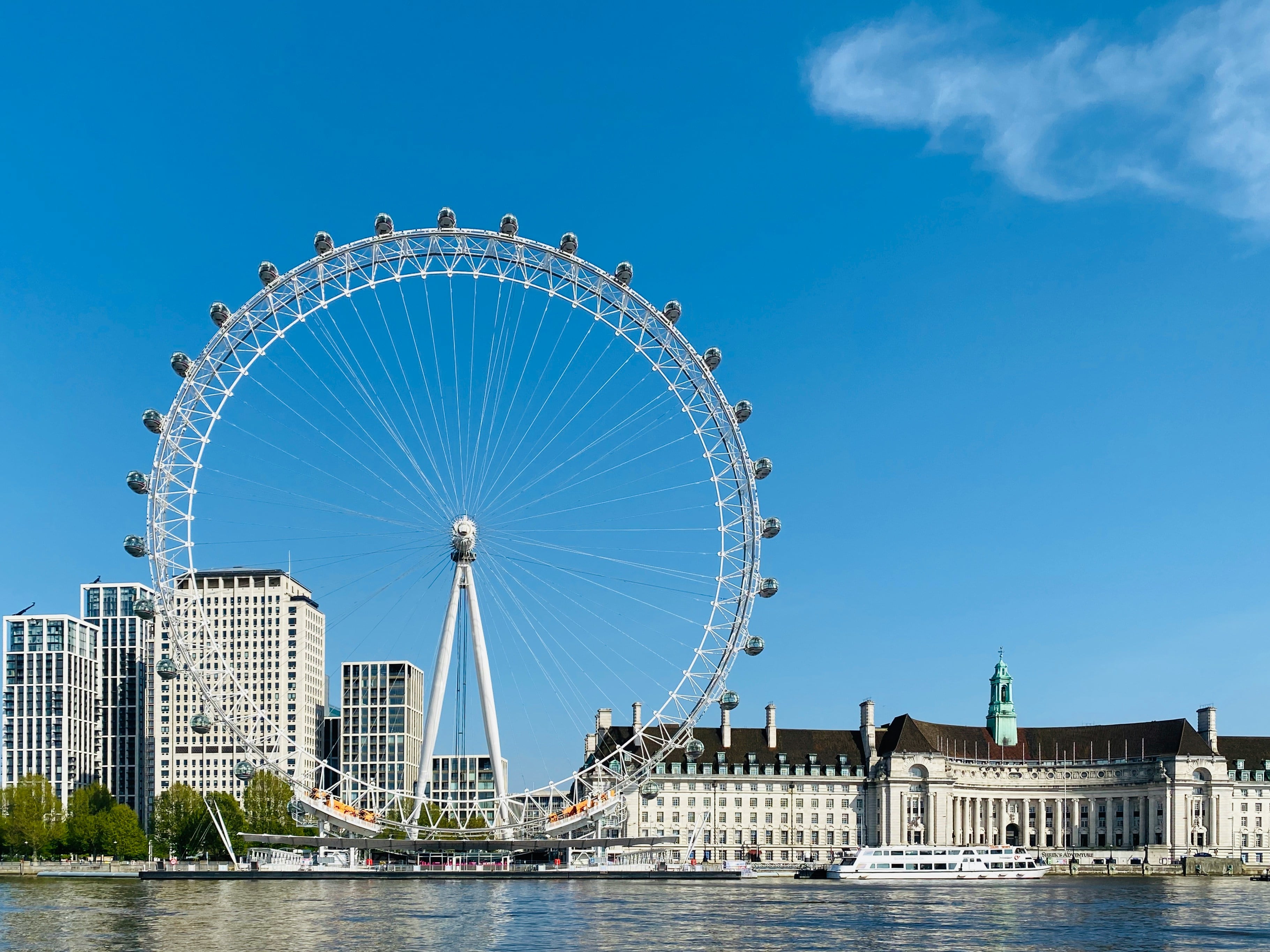 An image of the London Eye on London's Southbank