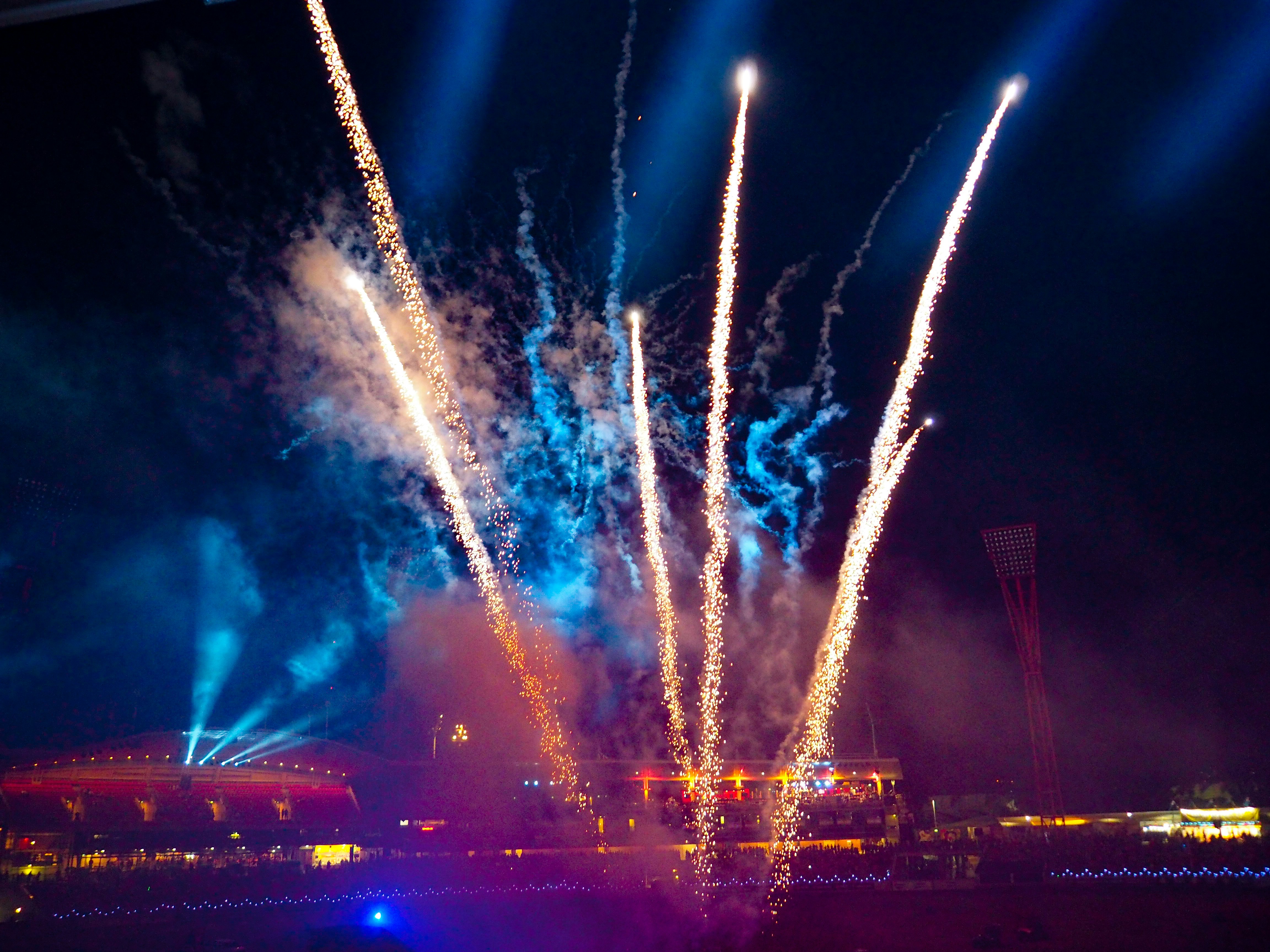 Fireworks at Sydney's Olympic stadium