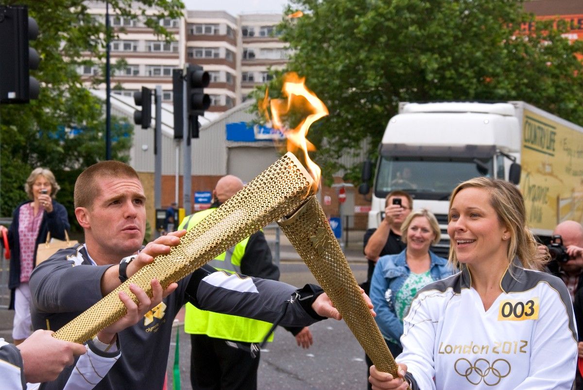 The passing of the Olympic Flame