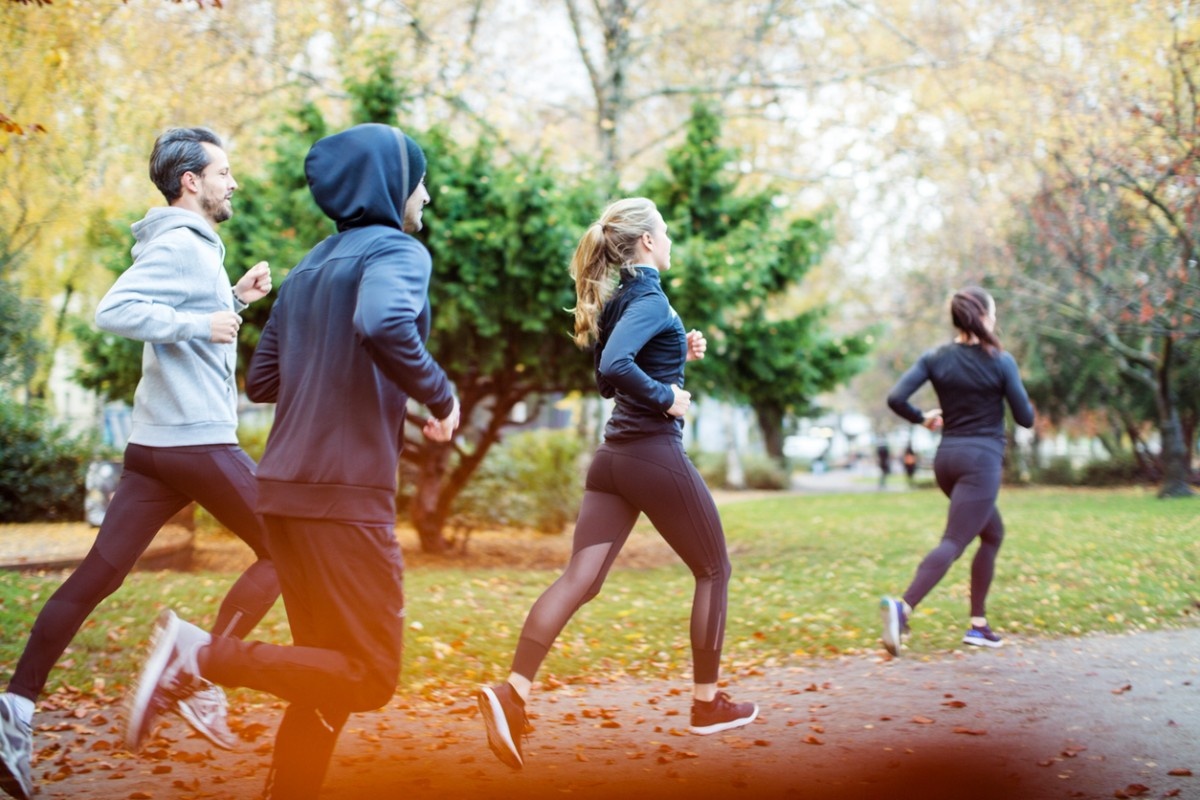 A group of people running at Parkrun