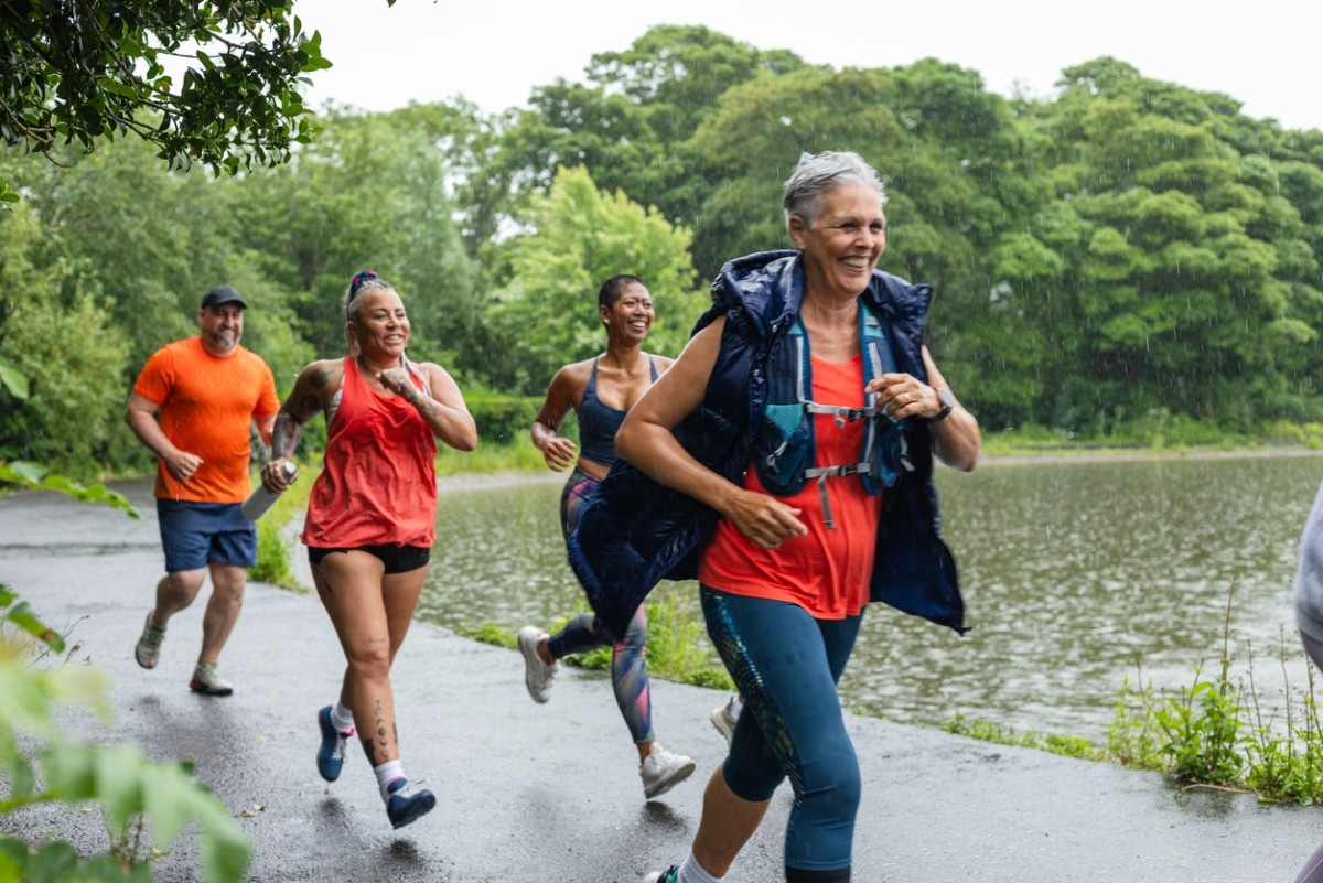 A group of people running at Parkrun