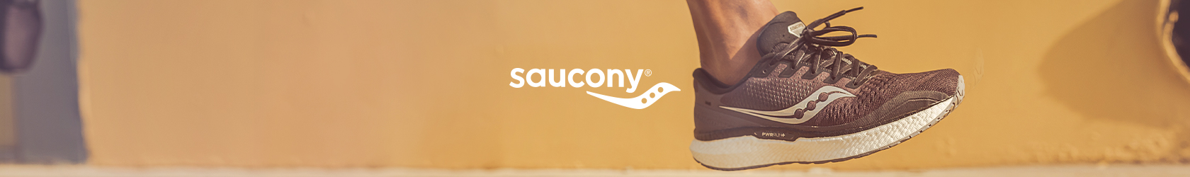 Saucony. A person wearing a saucony running shoe