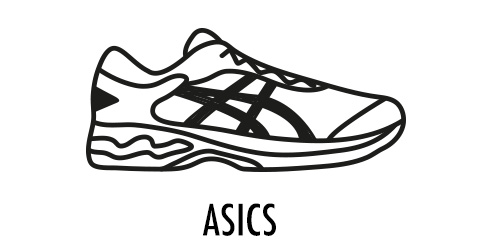 Asics shoe icon drawing