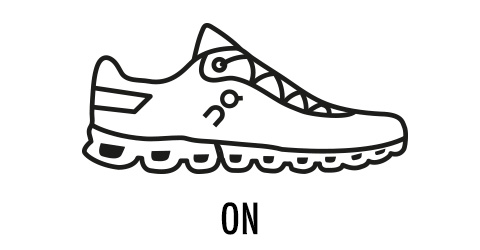 On shoe icon drawing