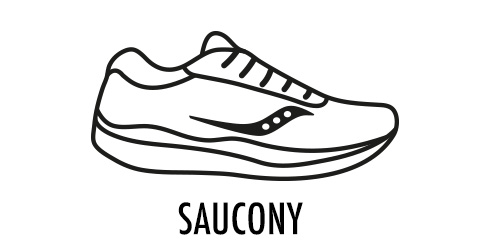 Saucony shoe icon drawing