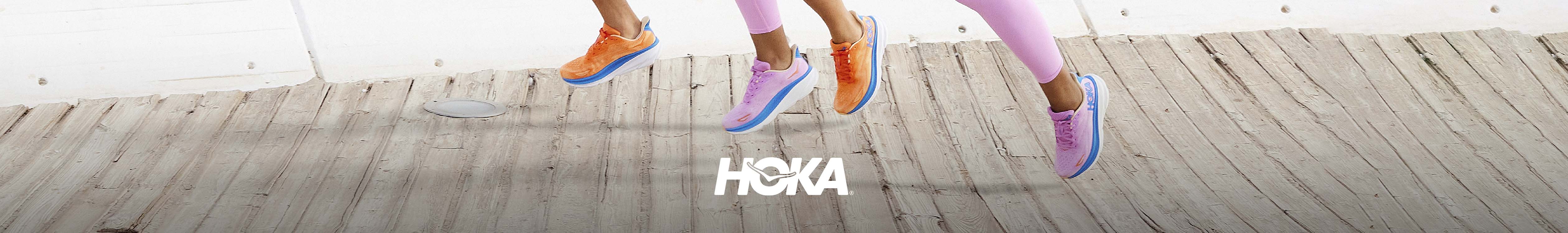 Hoka Clifton 9. people running in hoka clifton 9 shoes