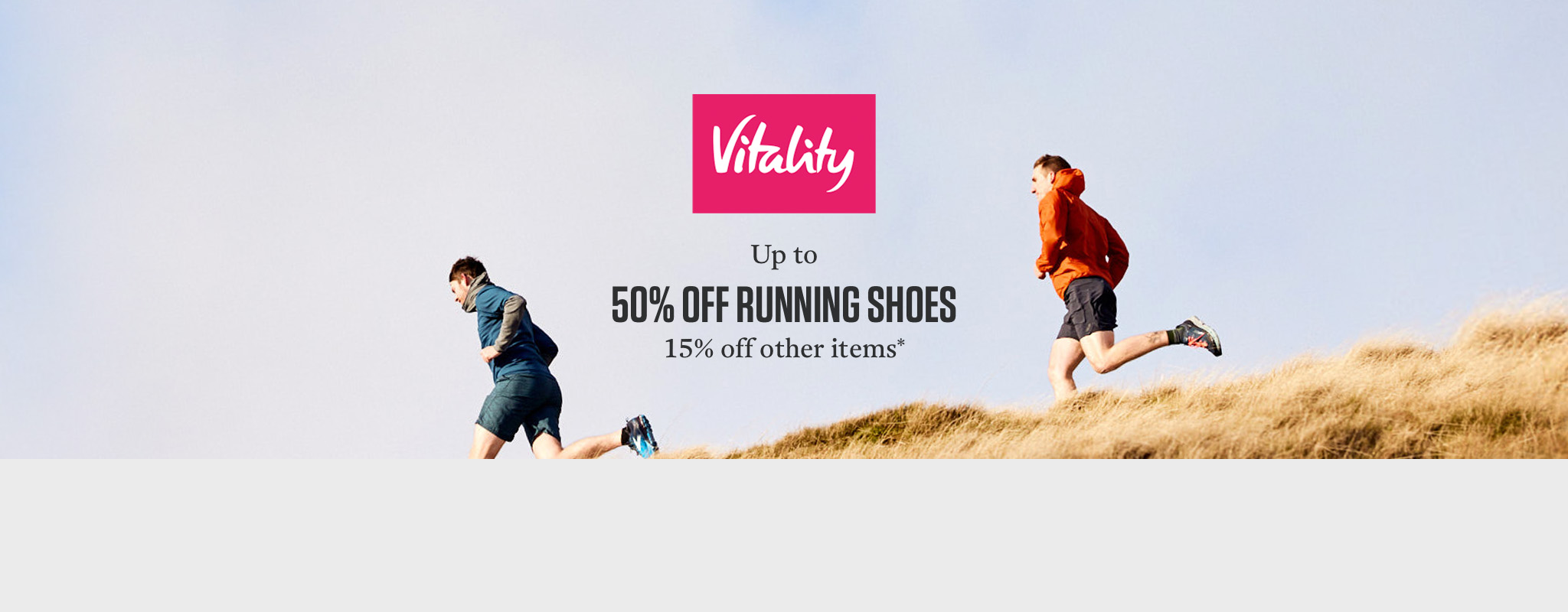 Vitality - two people are running on a trail