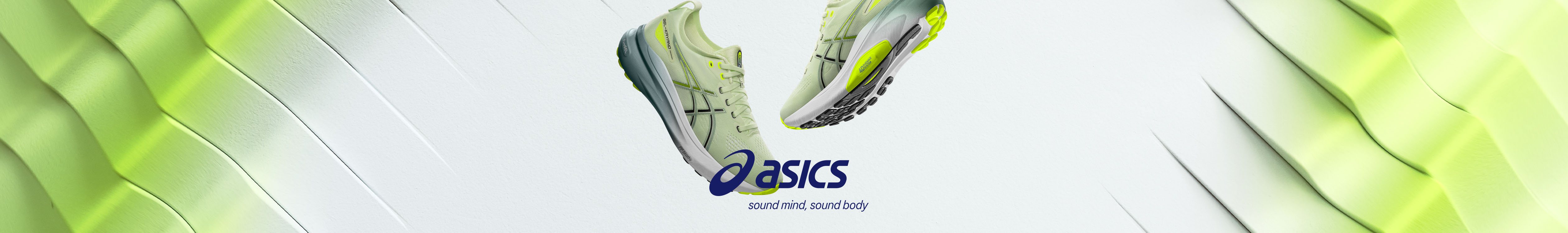 Shop Asics. A pair of Acics Gel Kayano 31 running shoes