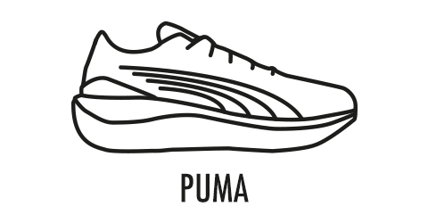 Puma shoe icon drawing