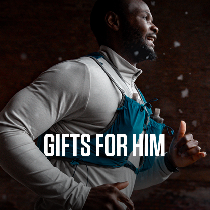 Shop Gifts for Him. A man running on the street